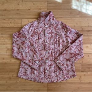 pink and white baroque shirt